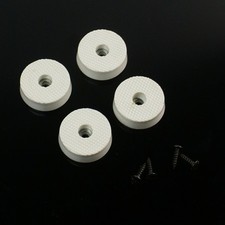 4 Quality Rubber Feet for Guitar Amps Speaker Cabinets etc, Large dim 35mm,White