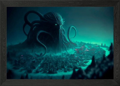 Gerahmtes Wandbild Unterwasser Zitadelle Poster Leinwanddruck Bild