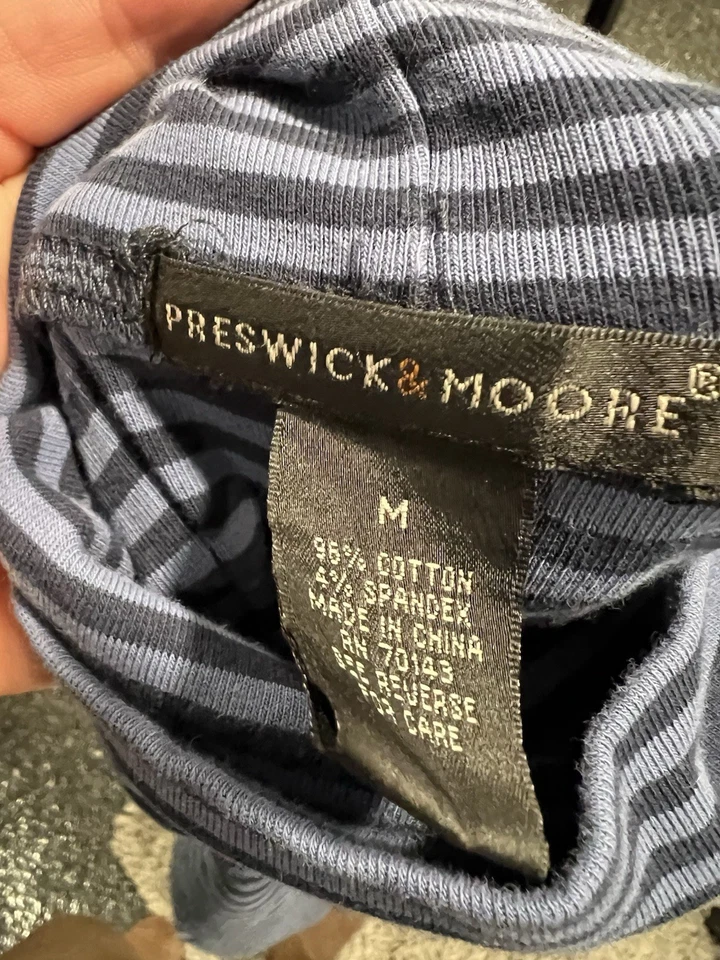 Suéter Preswick & Moore Multicolor Rayas Manga Larga Cuello Alto Para Mujer’s M Foto 3 de 3