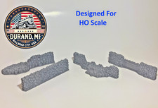 HO Scale Rustic Stone Wall Scenery   1:87 Diorama Accessory for Train Layouts H0
