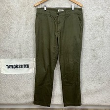 Taylor Stitch Men  s Democratic Foundation Organic Olive Twill Chino Pants 33x32