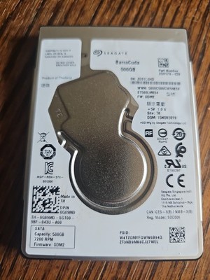 Seagate BarraCuda Pro ST500LM034 HDD, 500GB, 2.5'' Internal Hard Drive