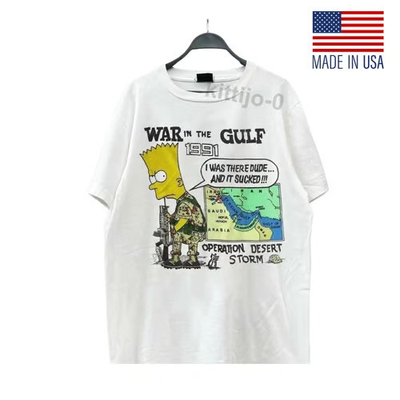 #ad #ad Bart Simpson War in The Gulf 1991 T Shirt Operation Desert Storm Vintage Tee $19.99