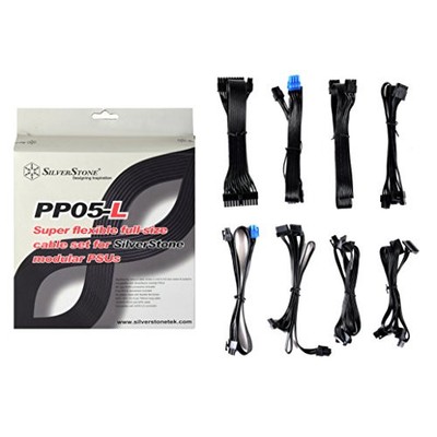 Flat Flexible Long Cable Set Designed for SilverStone Modular Power Supplies ...