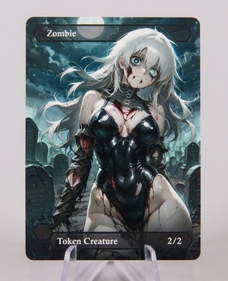 Zombie (2/2) Waifu Token | Handmade Borderless Designed Art Card