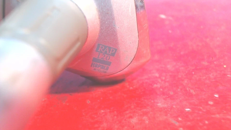 Carrete de pesca giratorio RAPALA-Rap 120 vintage-carrete color dorado-funcionando- Foto 3 de 4