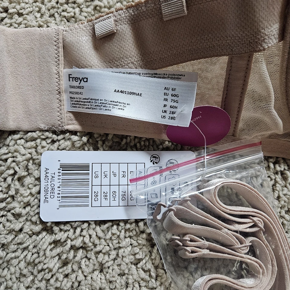 Бюстгальтер на заказ Freya литой без бретелек бюстгальтер на косточках многоходовой AA401109 28G бежевый - Изображение 4 из 4