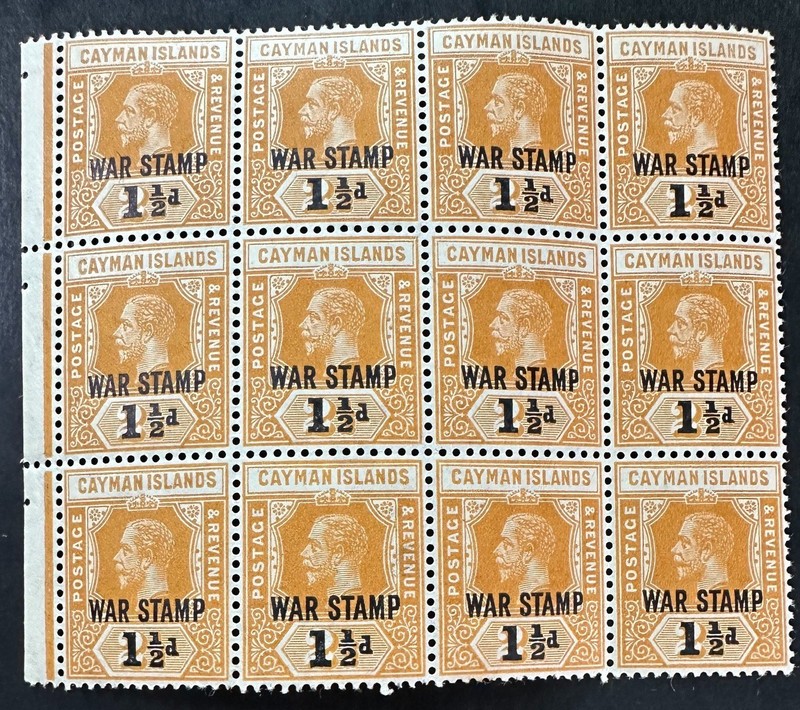 CAYMAN ISLANDS   MR6   Beautiful  Mint  NEVER Hinged  MARGIN  Block  Of  12