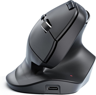 Ergonomic Vertical Wireless Mouse with Horizontal Scroll Wheel