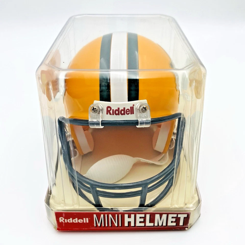 Riddell Brett Favre #4 Green Bay Packers Mini Casco de Fútbol Americano NFL De Colección Sellado Foto 3 de 4