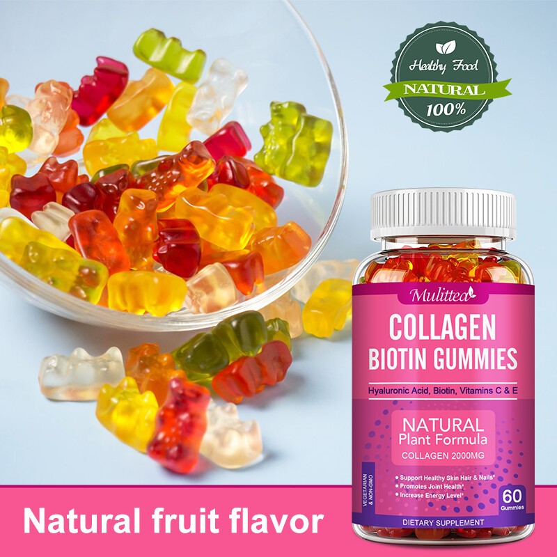 Collagen Gummies for Hair Skin and Nail Hydrolyzed Collagen Vitamin C & E
