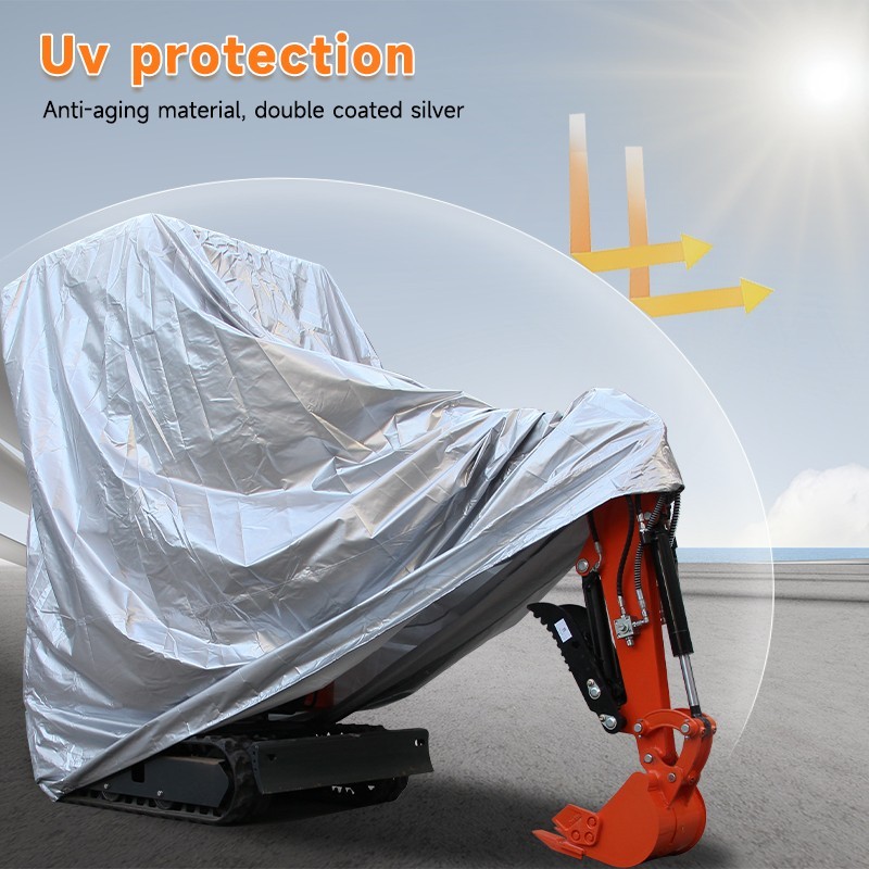 Premium Full Cover Mini Excavator Cover Rain Sun Freeze and Hail Resistan 0.8-2T