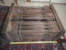 Antique NOS Set of 40 Wooden Architectural Staircase Spindles, vtg estate find