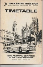 YORKSHIRE TRACTION BUS TIMETABLE BOOK MAR 1975 WITH ROUTE MAP