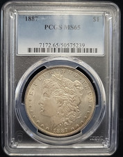 1887 Morgan Silver Dollar PCGS MS65 | GEM Nice Toned | See Pics