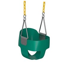 Baby Swing Outdoor - Heavy Duty Toddler Swing Set Bucket Swing Green