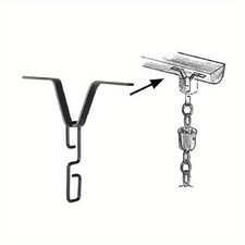 1 Set V-shaped Roof Valley Downspout Rain Chain Hook Black Hardware Accessories