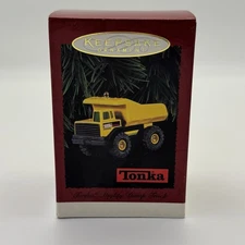 1996 Hallmark Keepsake Christmas Ornament Tonka Mighty Dump Truck Die Cast Metal