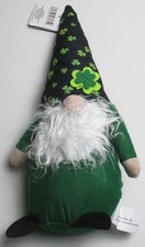 New 14" St Patrick's Day Gnome Weighted Base Standing Decor