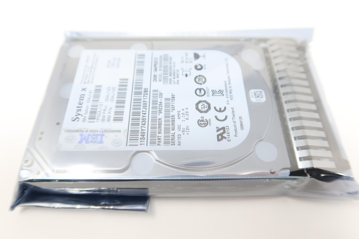 IBM 00?aj121???500?GB 2.5インチニアラインSAS 7.2?K 6?Gb/s HS HDD 00AJ121 IBM 500GB 7.2K 6G 2.5