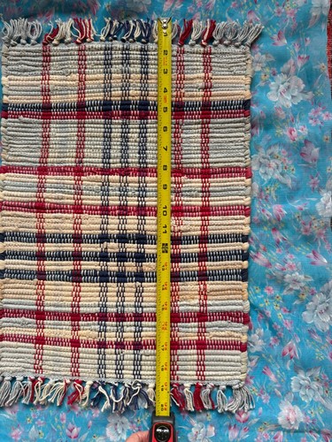 Rag Rug Placemats Table Mats Woven Country Farm House Primitive Decor - Picture 10 of 12