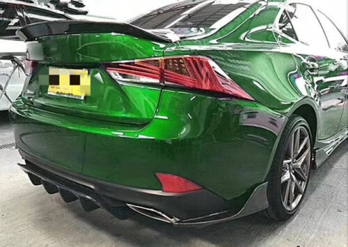 Carbon Fiber Rear Bumper Diffuser Black For 17-19 Lexus IS350 IS300 Sport Sedan - Picture 6 of 7