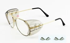 3 Pair Radians Flexible Universal Smoke Side Shield For Safety Glasses Slip On