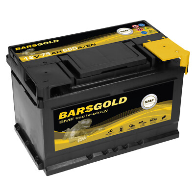 PKW Batterie 12V 75Ah 680A Bars Gold Wartungsfrei sofort einsatzbereit NEU