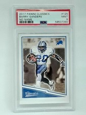 *PSA 9* Barry Sanders 2017 Classics Football - No Name SSP (03/10) Detroit Lions
