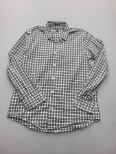 Express Men Button-Up Large Black/White Long Sleeve Plaid Cotton Knit