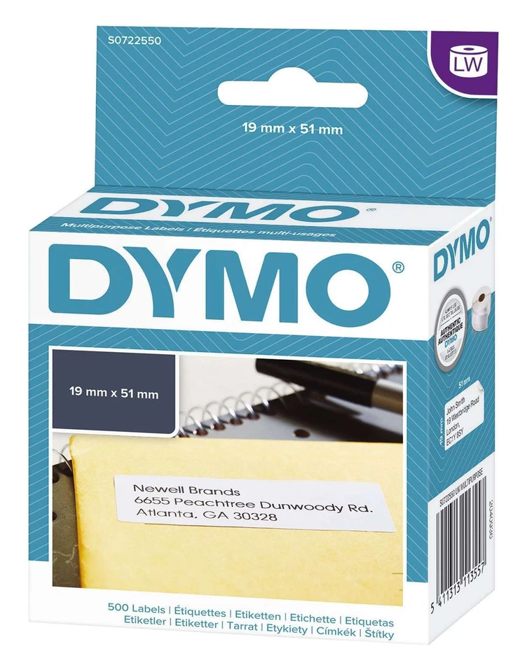 Dymo® LabelWriter™ Etik.rollen - Vielzwecketikett, 19x51mm, weiß