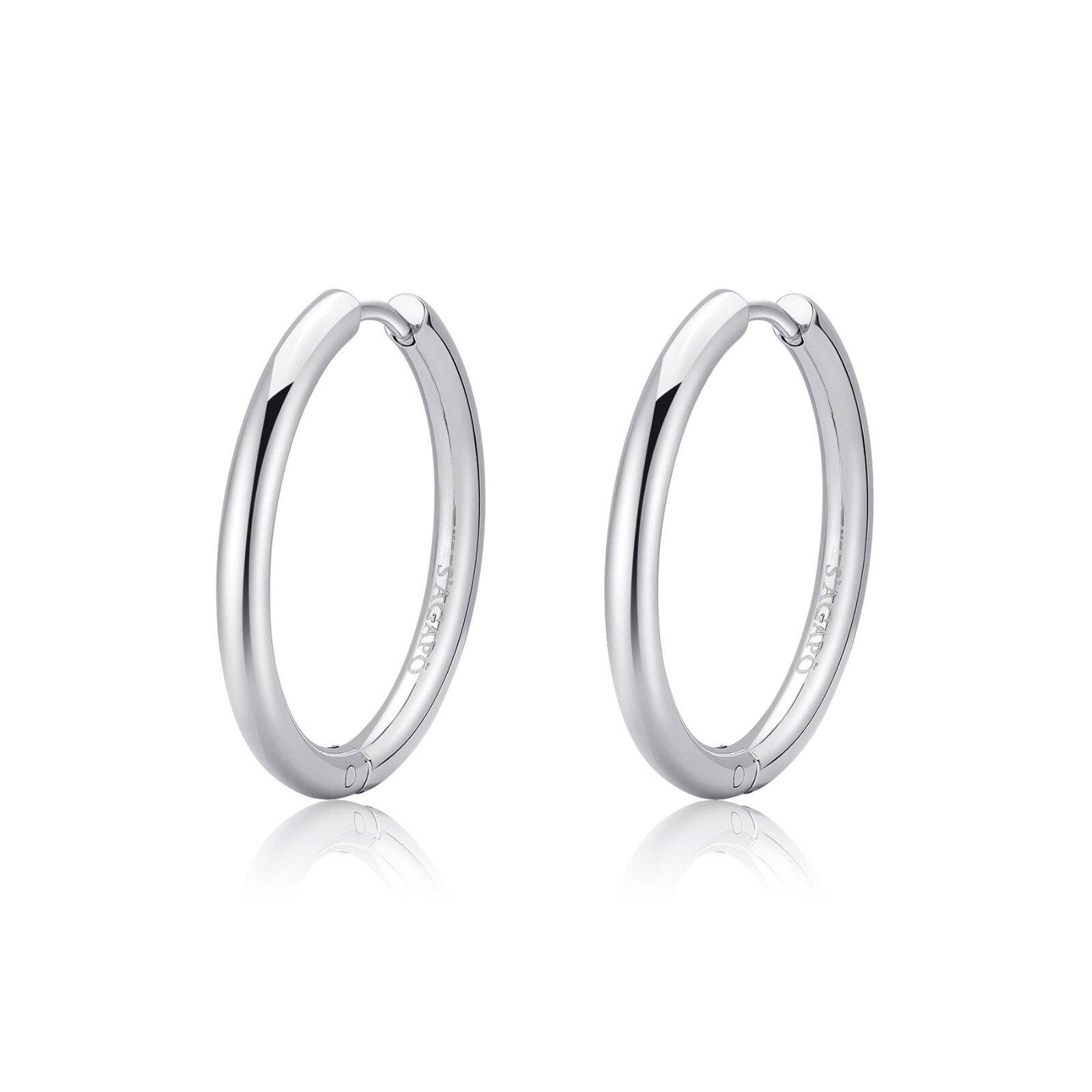 S'AGAPO CHUNKY ORECCHINI IN ACCIAIO A CERCHIO SHK71 (2682)