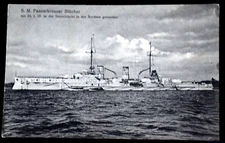60345 AK Ship S.M. Cruiser Blücher On 24.1.15 In The Naval Battle North Sea