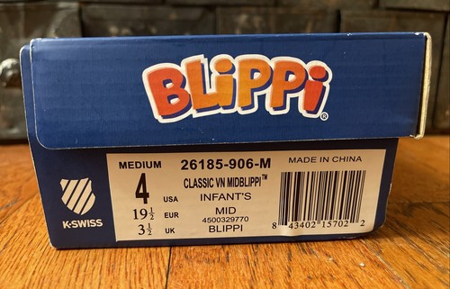 New with Box K-Swiss Blippi Classic Mid Shoes Infant Baby size 4 RARE - Picture 16 of 16