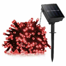 Durable 100 LED Solar String Lights Outdoor Garden Wedding Party Christmas