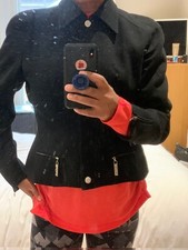 Thierry Mugler Black Wool Jacket Size 44 Some Damage