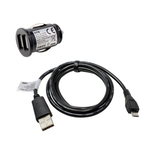 Kfz Ladeset kompatibel mit Cubot Note 8, KFZ Dual USB Adapter, USB Kabel, 2100mA