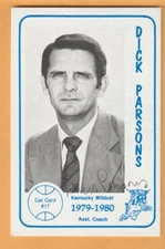 Dick Parsons Kentucky Wildcats AUTO Signed 1979-80 Card Yancey KY