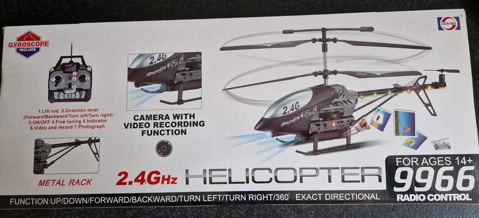 Hélicoptère metal radiocommandé 2.4Ghz neuf emballé Vidéo+ photo et Gyroscope  - Photo 3/3