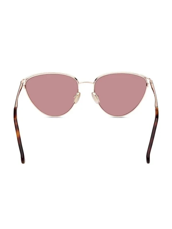 MAXMARA キャットアイフレムサンクラス MM0044 52S MAX MARA DESIGN1 MM0044 52S Gold Cat Eye Metal Sunglasses