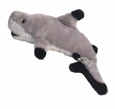 The Petting Zoo Shark 15" Gray Black Tip Stuffed Animal Teeth Ocean 2016