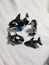 LOT OF VINTAGE ORCA WHALES FOR ONE MONEY 4 TOTAL