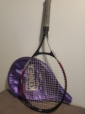 Pro Kennex Advance Pro 110 Tennis Raquet Black Red w Purple Bag