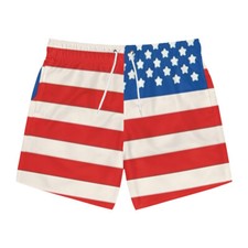 American Flag Swim Trunks