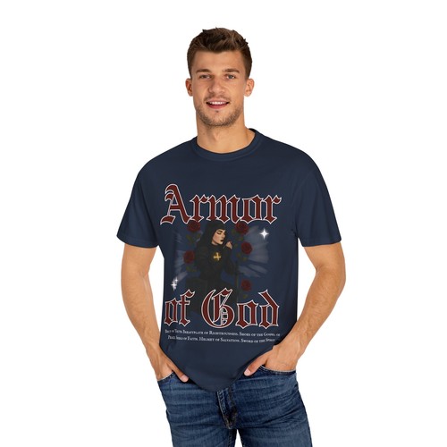 Armor of God T-shirt, Unisex Christian Shirt, Gothic Christian Graphic Tee - Picture 5 of 38