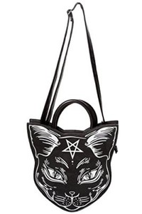 Lost Queen Nemesis Chat Tete Punk Gothique Sorciere Bandouliere Sac Bg7213blk Ebay