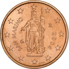 [#1165620] San Marino, 2 Euro Cent, 2004, Rome, Copper Plated Steel, MS, KM:441