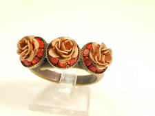 Rosa Templin Ring   Rosen cognac orange  Gr. 55