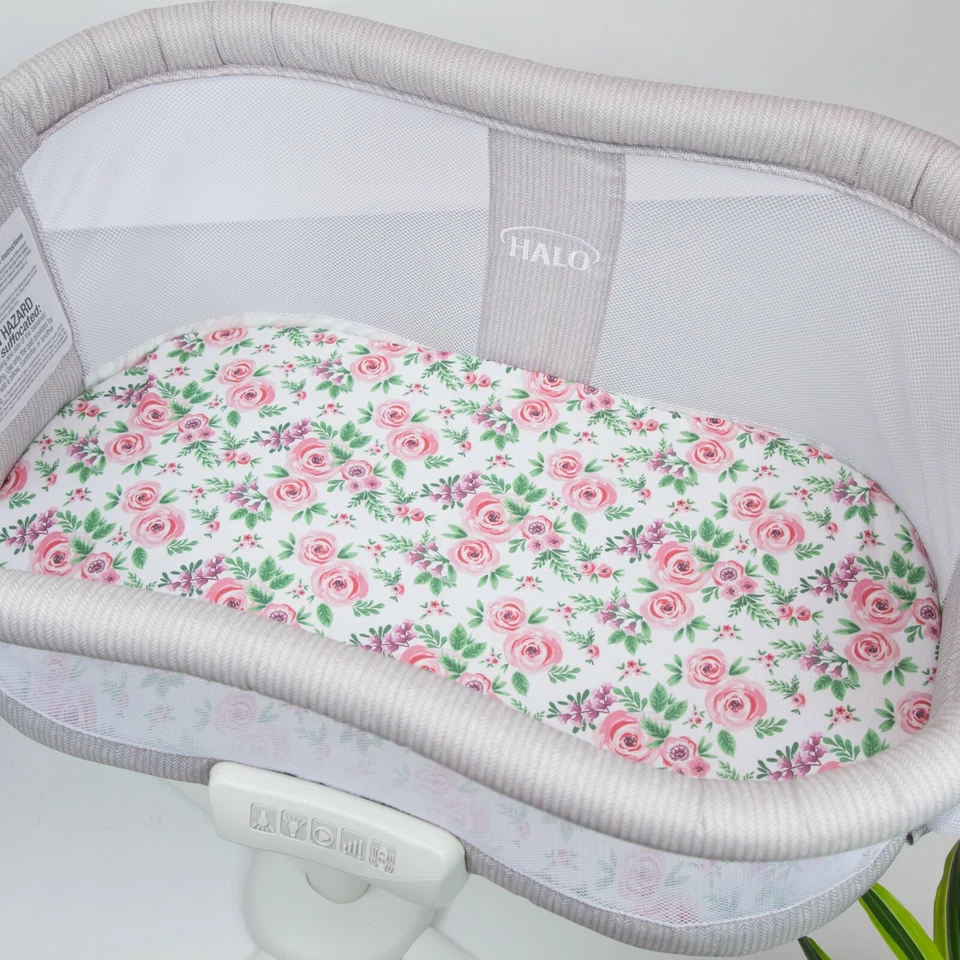 Bassinet Sheets for Baby Girl - Ultra Soft Jersey Knit - Universal Fit - 2 Pack - Image 2 of 4