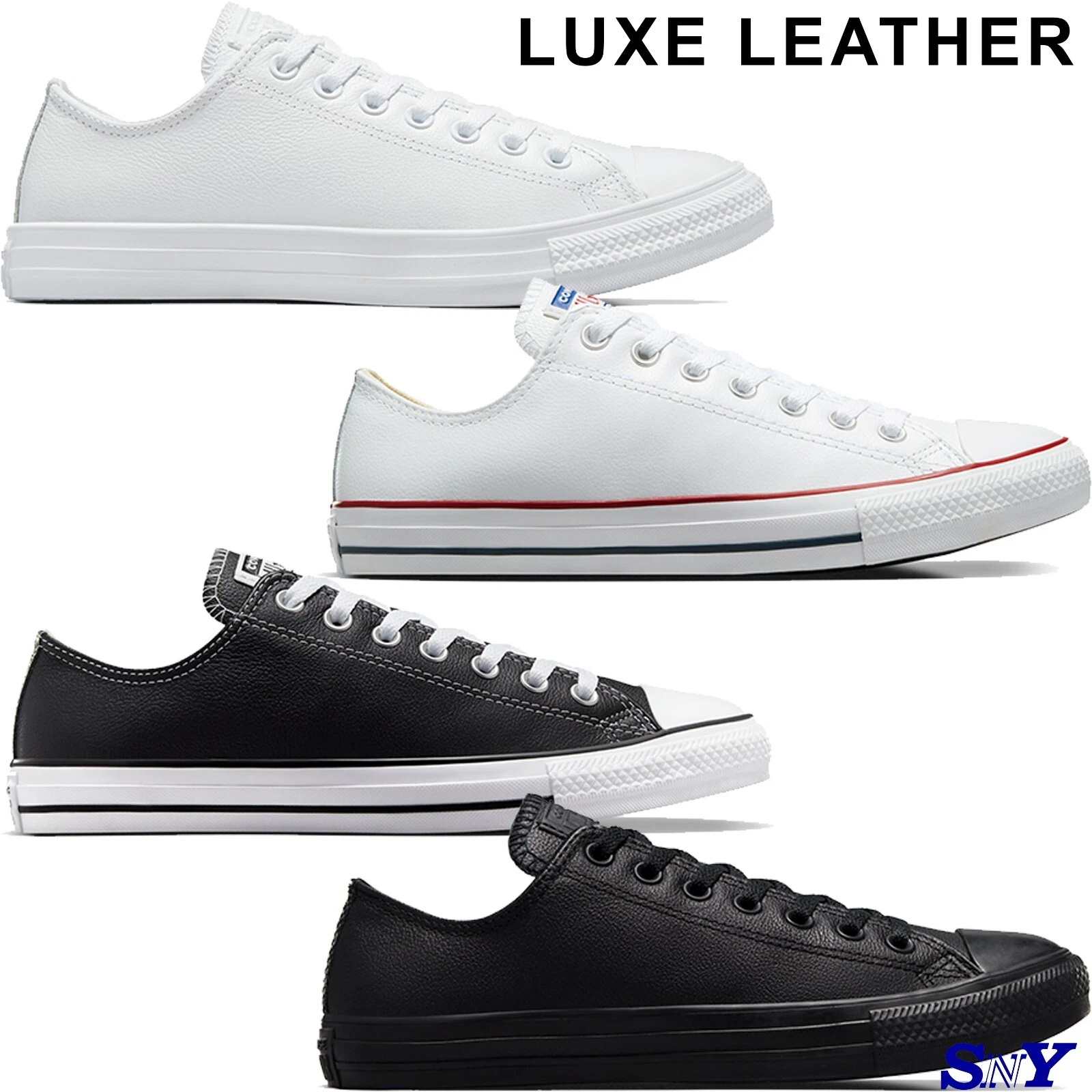 Converse Chuck Taylor Low Top Leather Black White Sneakers Women's Men's New NIB
Opens in a new wind